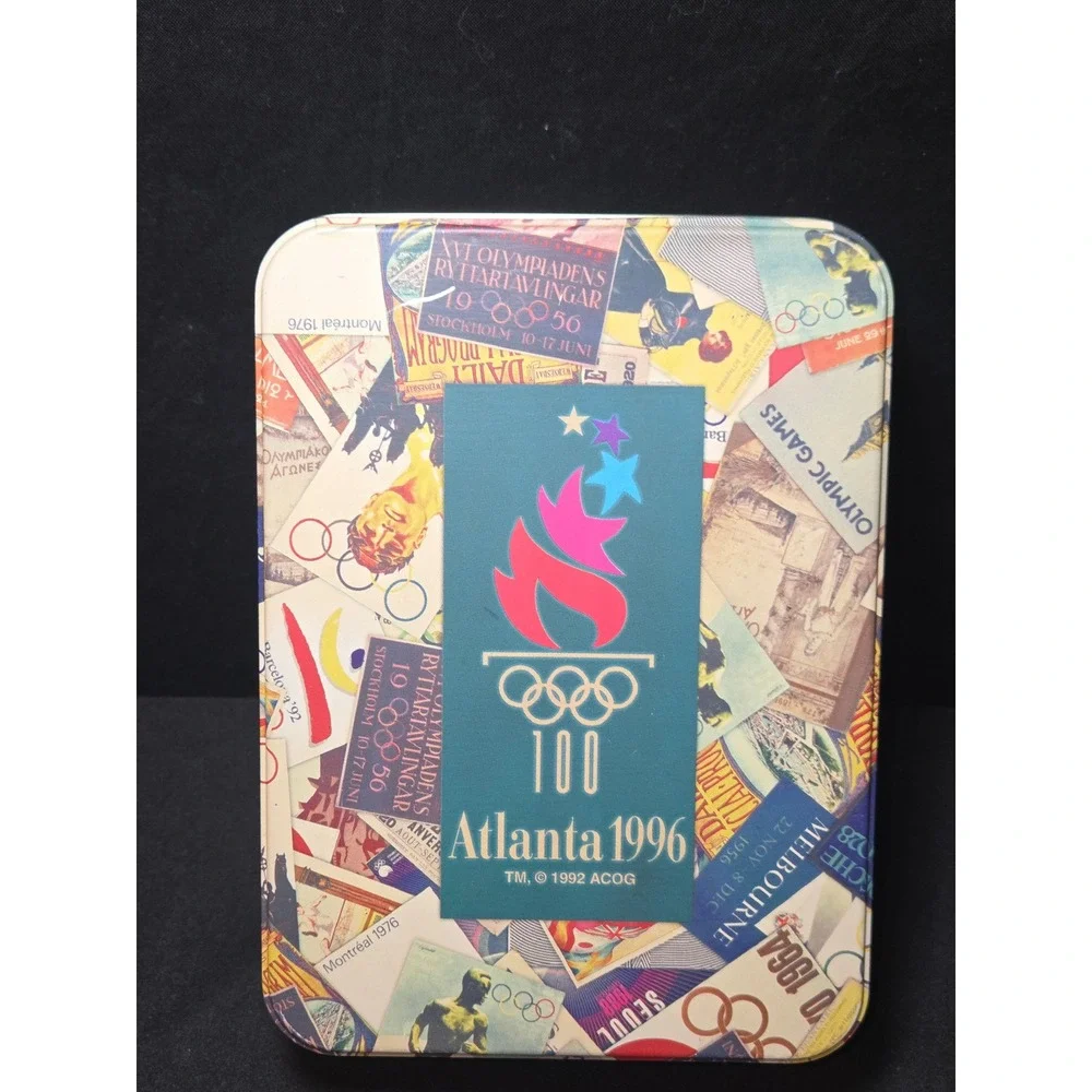 Atlanta 1996 Olympic Games Commemorative Tin with 1992 Melbourne Post Cards‎